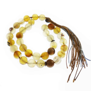 Islamic Rosary Prayer Beads with Yellow Shajar Agate