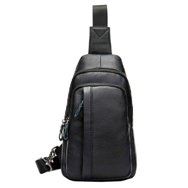 Leather Sling Shoulder Bag with Plenty of Compartments