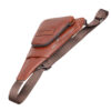 Leather Sling Shoulder Bag Featuring Multiple Compartments