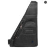 Leather Sling Shoulder Bag Featuring Multiple Compartments