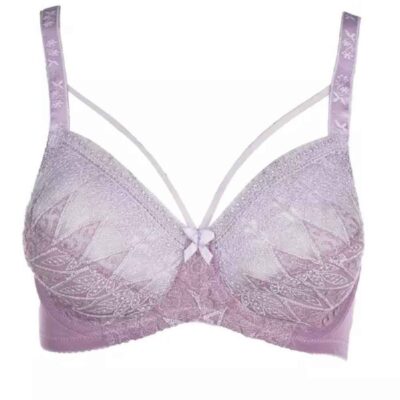 Lingerie Set Lace Bra & Thong With Dentelle Embroidery 2 pcs