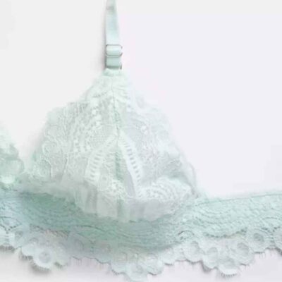 Lingerie Set Lace Bra & Thong With Dentelle Embroidery for Women