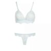 Lingerie Set Lace Bra & Thong With Dentelle Embroidery for Women