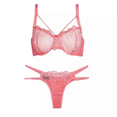 Lingerie Set Lace Bra & Thong for Women Two Pieces