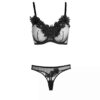 Lingerie Set Sexy Bra & Thong Guipure patchwork Floral-Designed