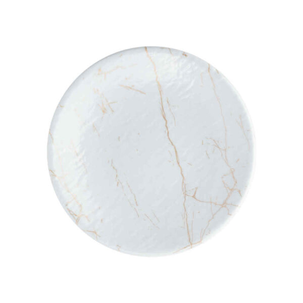 Melamine Plate Set, Microwave Safe Marble Design, Pack of 3