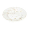 White Melamine Plate Set, Microwave Safe Marble Design, Pack of 6