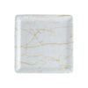 Melamine Plate Set, Square Shape Marble Design, Pack of 3