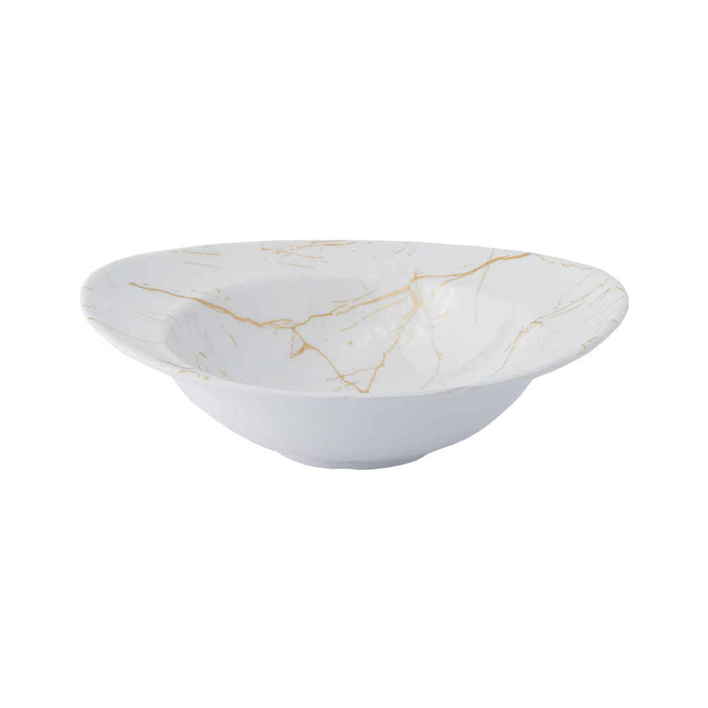 Melamine Dinnerware Bowl Set, Microwave Safe – Model Marble, Set of 2