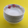 Melamine Dinnerware Bowl Set, Dishwasher Safe - Floral Design (Set of 6)