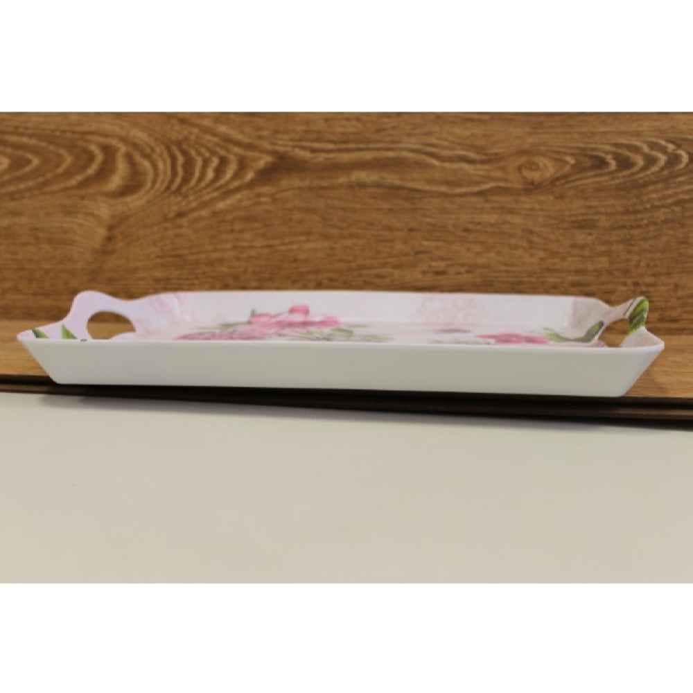 Melamine Serving Tray Lightweight & Durable Floral Design