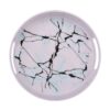 Melamine Serving Tray Round Shape for Drinks Serving Model Marble