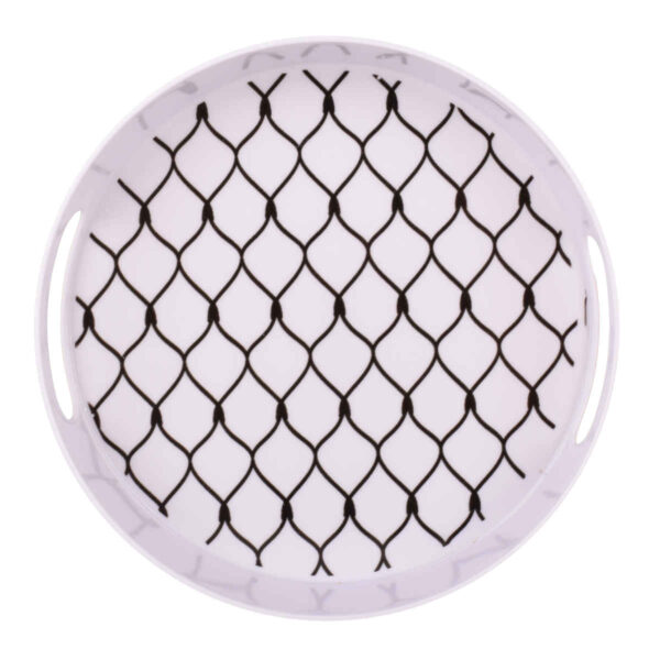 Melamine Serving Tray Round Shape for Food Serving Model Fence