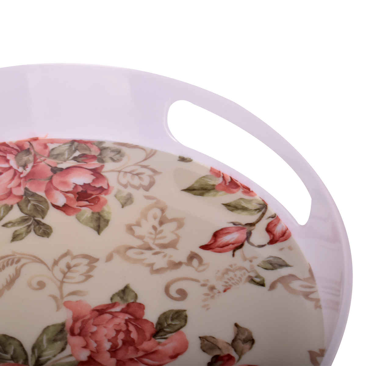 Melamine Serving Tray Round Shape for Multiple Uses Around The Home