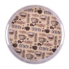 Melamine Serving Tray Round Shape with Handle Model Coffee