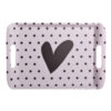 Melamine Serving Tray with Handle Lightweight Heart Design