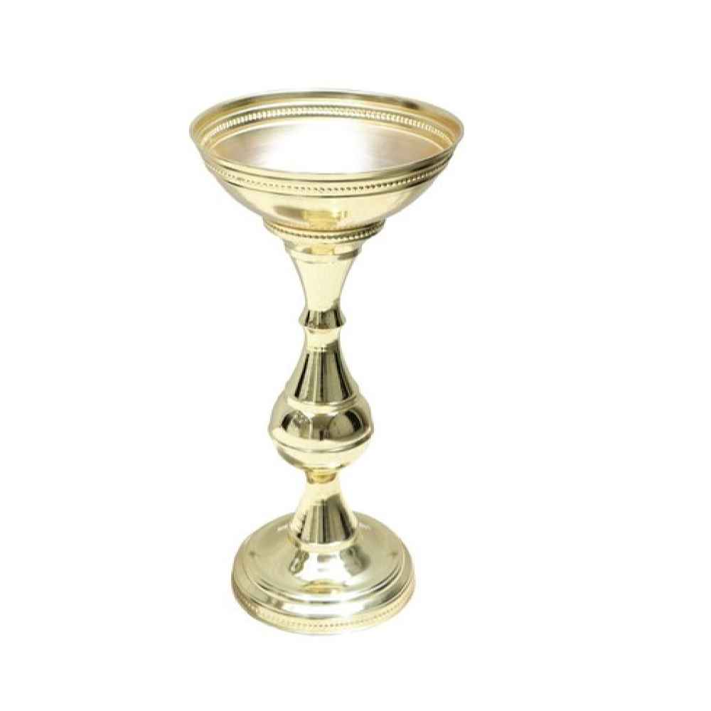 Metal Display Bowl Floor Stand for Nuts and Spices Model Golden
