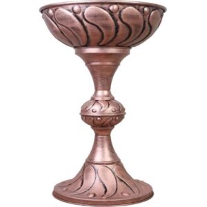 Metal Display Bowl Floor Stand for Nuts and Spices Model Paisley