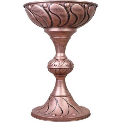 Metal Display Bowl Floor Stand for Nuts and Spices Model Patina