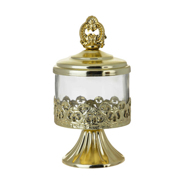 Metal Sugar Bowl with Lid Model Lux