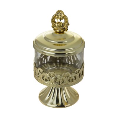 Metal Sugar Bowl with Lid Model Lux