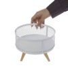 Metal Wire Fruit Basket With Wooden Base Model Diana