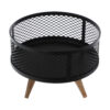 Metal Wire Fruit Basket With Wooden Base Model Diana