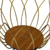 Metal Wire Fruit Basket With Wooden Base Model Lale