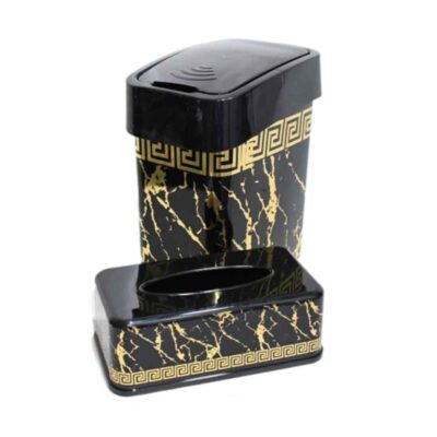 Plastic Waste Basket & Tissue Box Set – Marbel Design