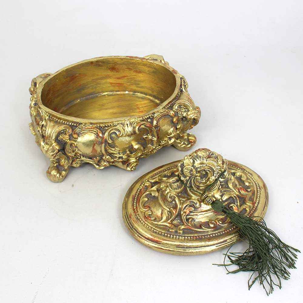 Polyester Jewelry Box With Green Tassels Model Mana