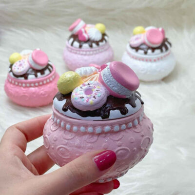 Polyester Jewelry Box With Sweets Design Model Macaron