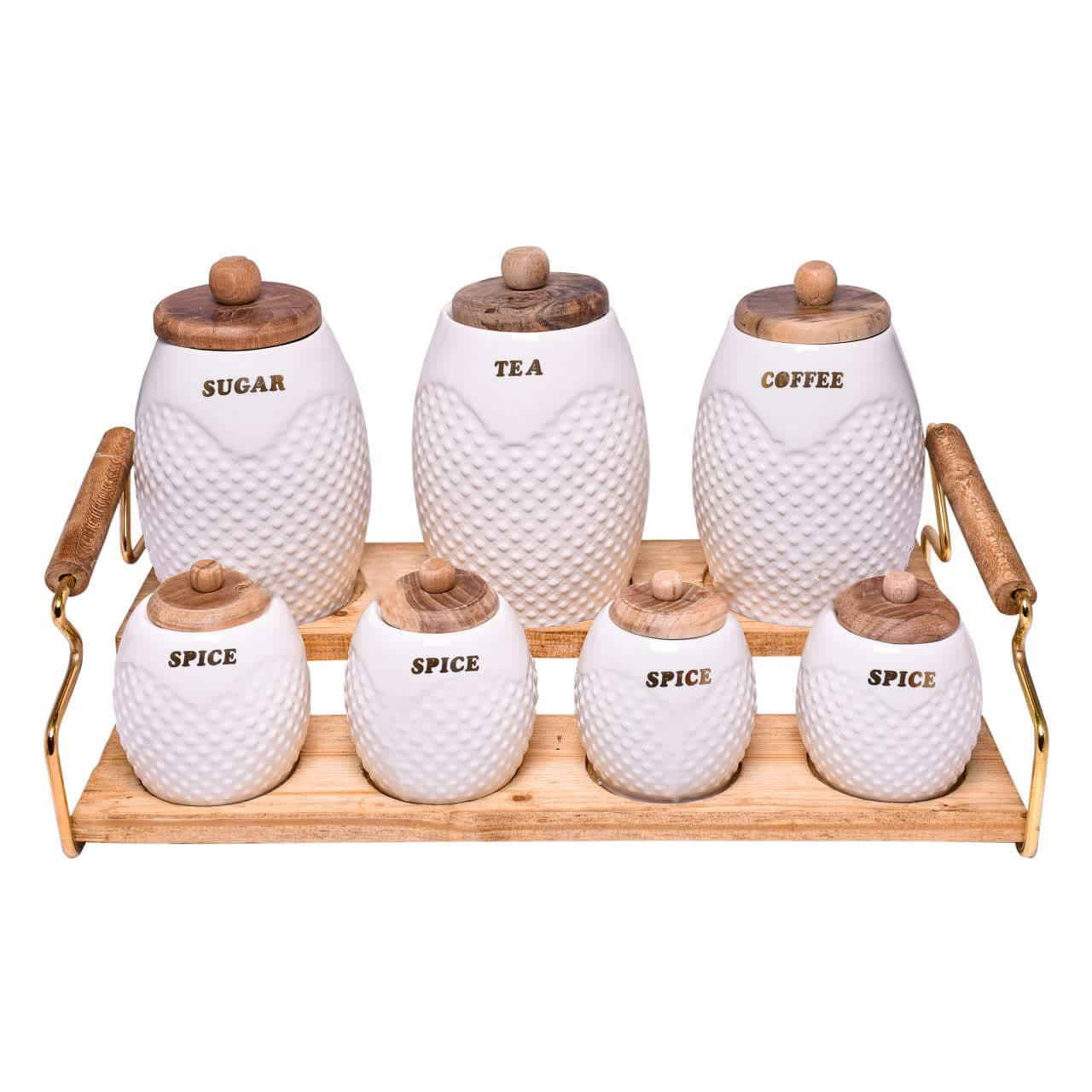 Porcelain Storage Jar - Stylish Storage for Coffee, Tea, & More, Embossed Celina