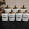 Ceramic Embossed Canister Jar for Kitchen Model Mana