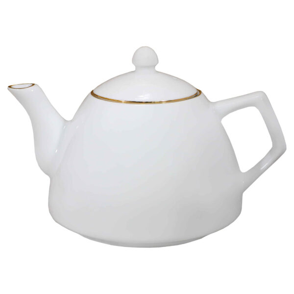 Porcelain Serving Teapot Golden Line Design Royal