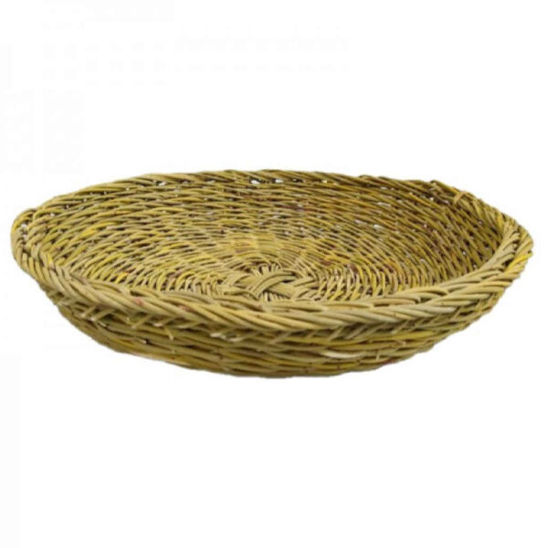 Handwoven Natural Wicker Basket Round Shape