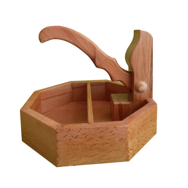 Rustic Lever Nutcracker – Handmade Beech Wood Nut Cracker for Strong, Easy Use