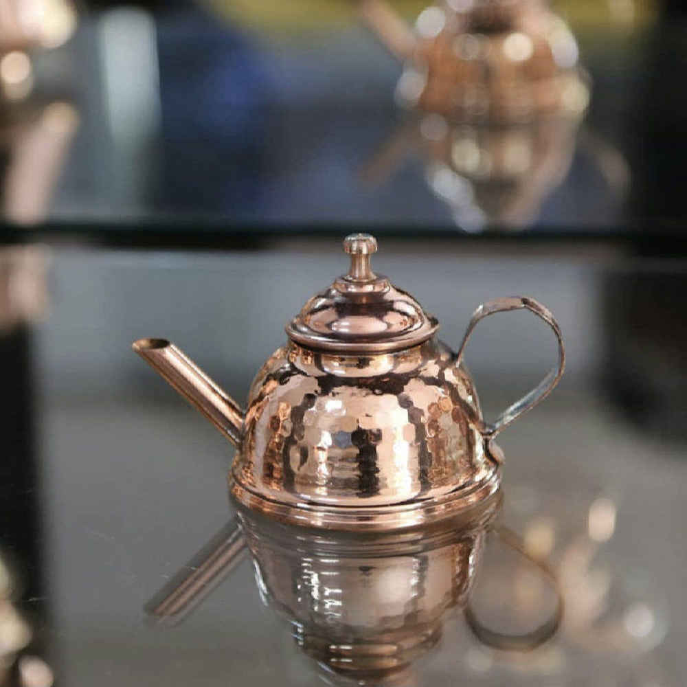 Saffron Infuser Teapot Hand Crafted Using Hammering Technique