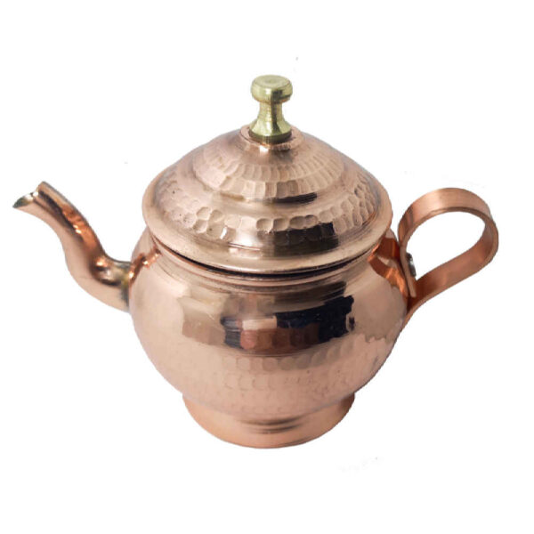 Copper Saffron Infuser Teapot Handcrafted Using Hammering Technique