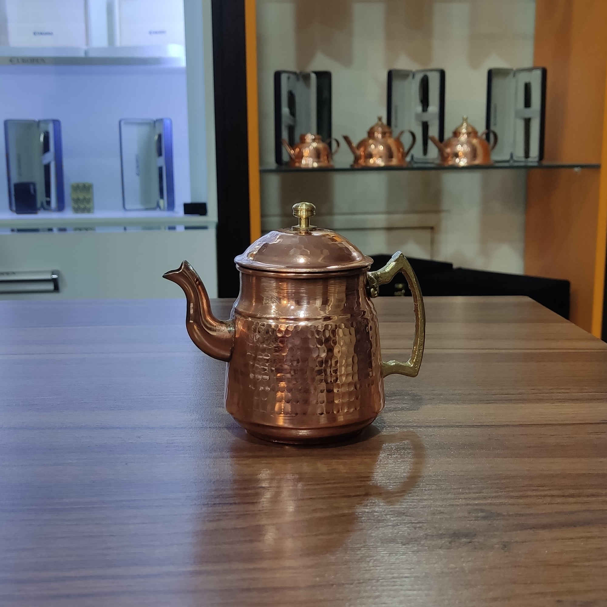 Copper Saffron Infuser Teapot Handcrafted Model Zanjan