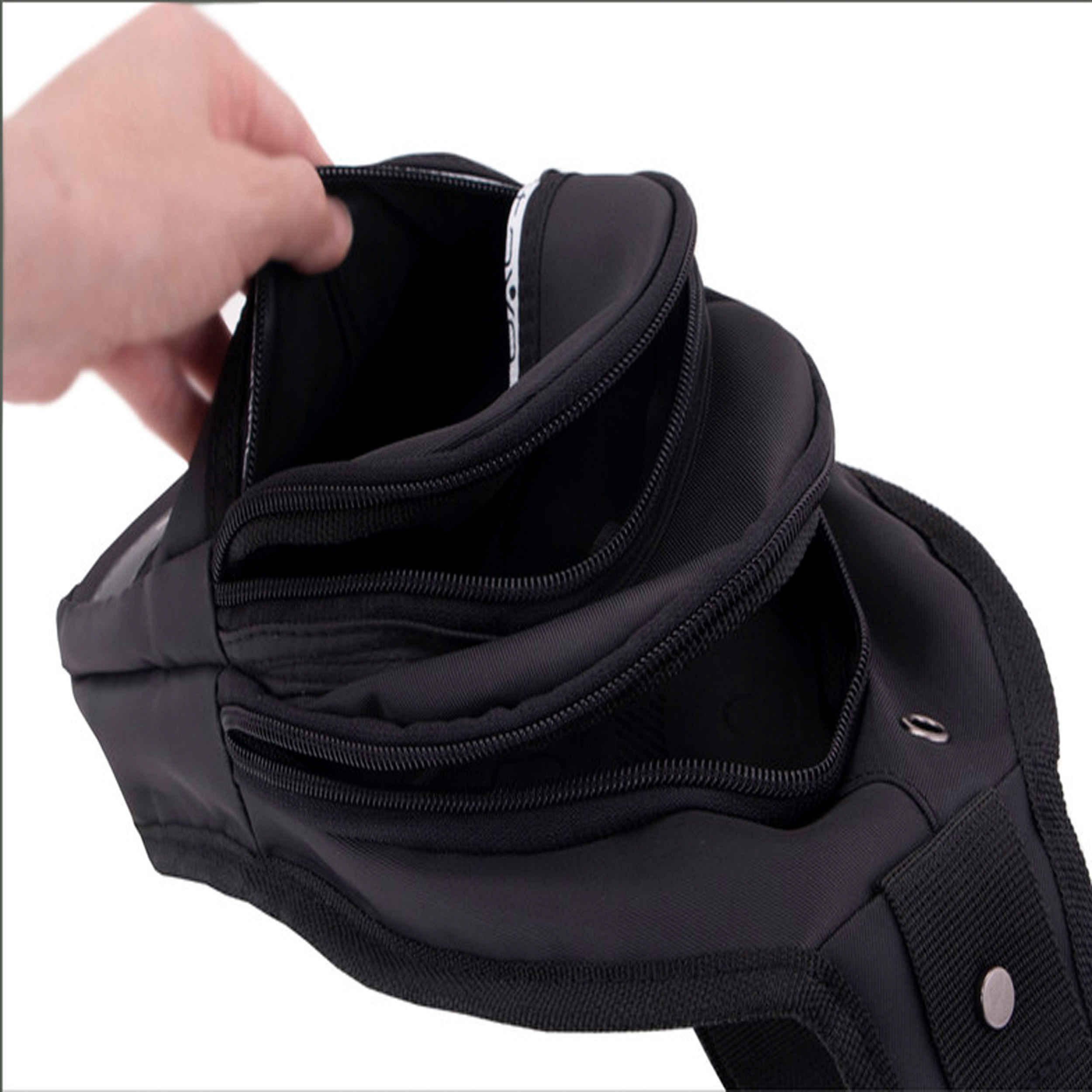 Canvas Sling Shoulder Bag with Multiple Compartments for Active Living