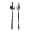 Spoon and Fork Flatware Set Golden Design 12 Pcs