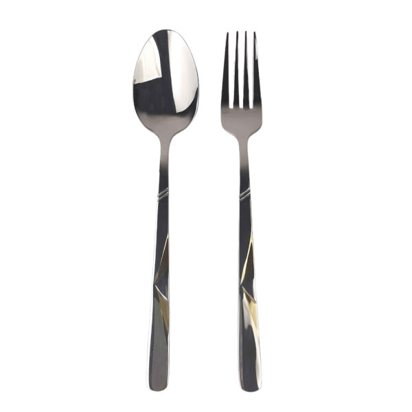 Spoon and Fork Flatware Set Golden Design 12 Pcs