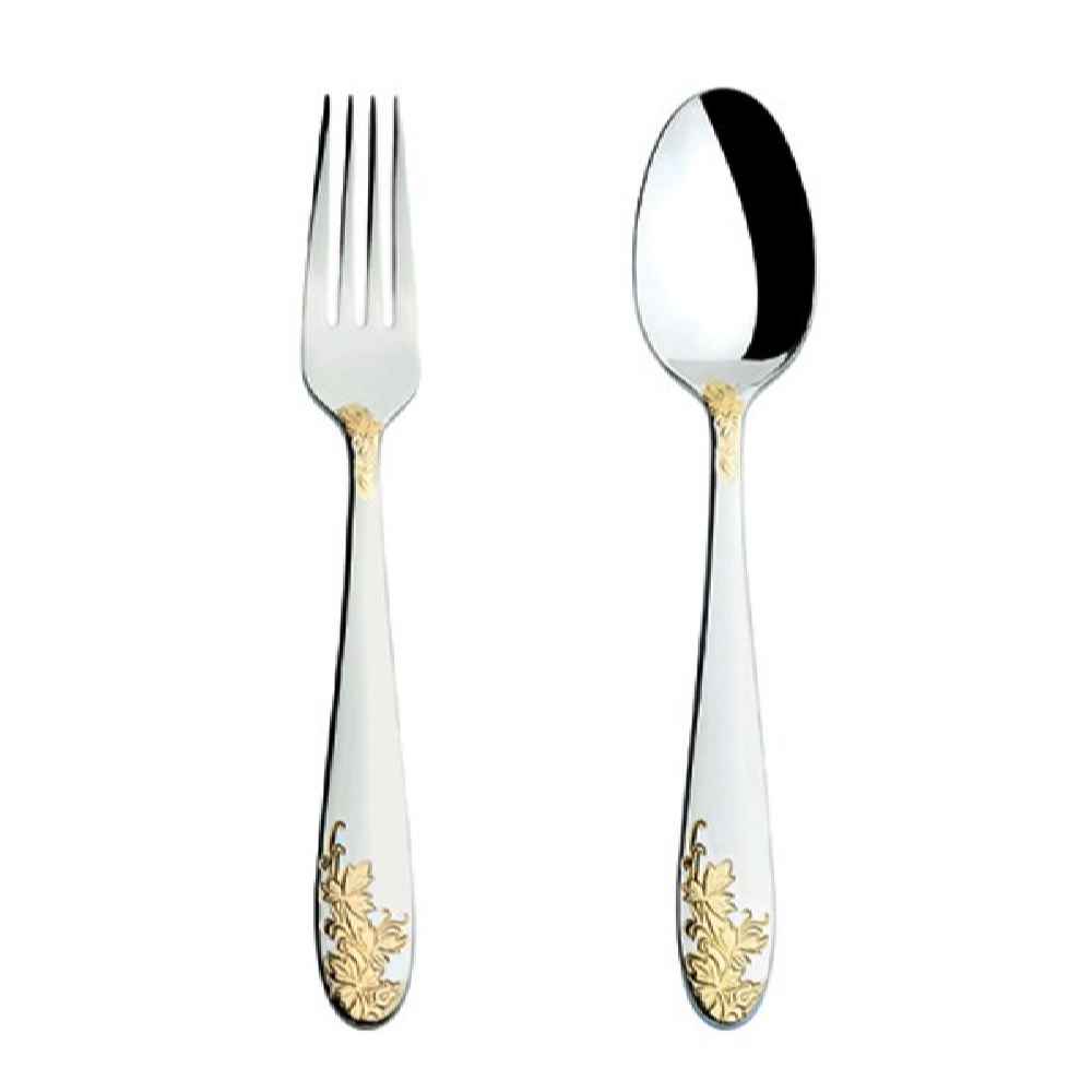 Spoon and Fork Flatware Set Dishwasher Safe 12 Pcs Model Florl