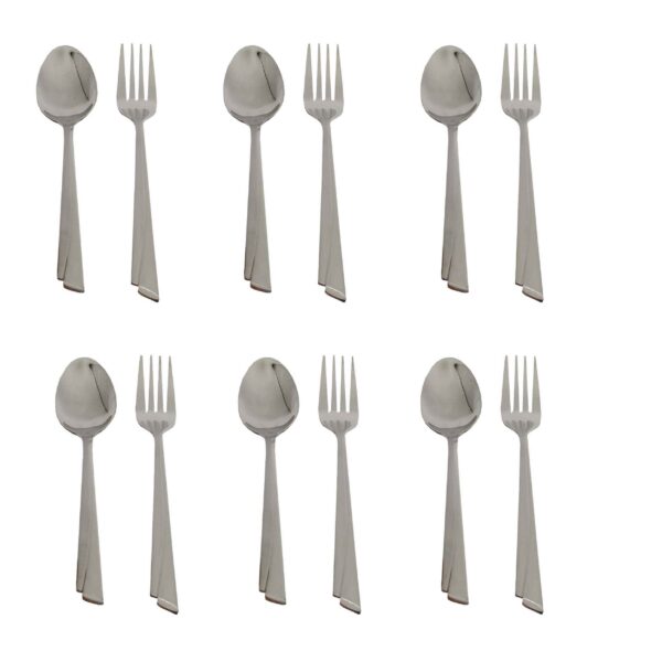 Spoon and Fork Flatware Set Dishwasher Safe 12 Pcs Model Sana
