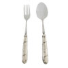 Spoon and Fork Flatware Set with Ceramic-handled Model Marble