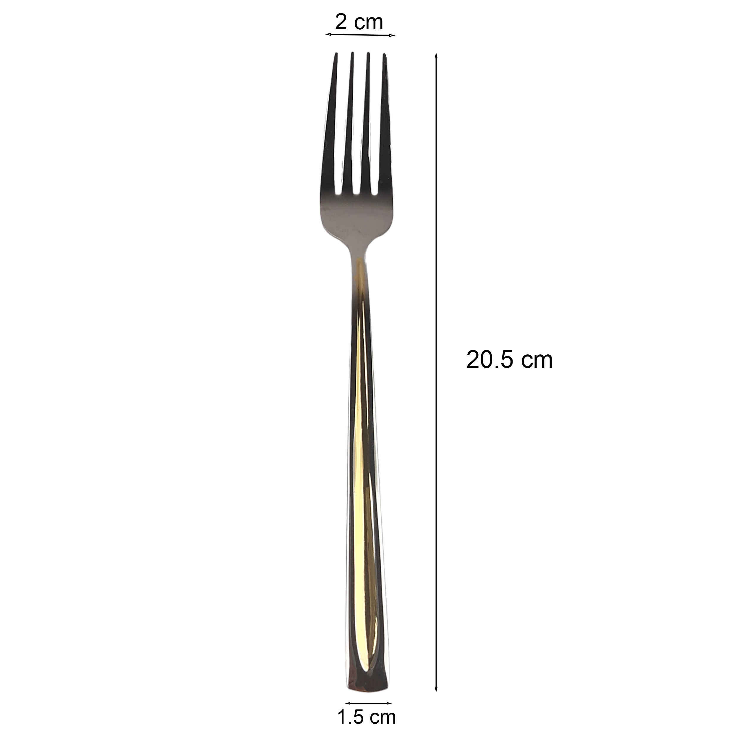 Spoon and Fork Flatware Set Golden Design 12 Pcs Model Paris