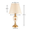 Accent Table Lamp with Fabric Tapered Lampshade Alisa