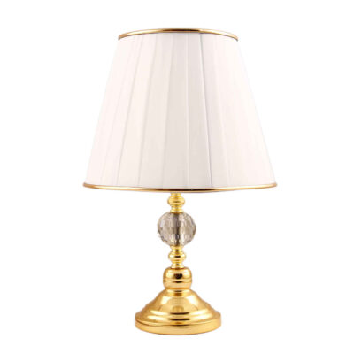 Accent Table Lamp with Fabric Tapered Lampshade Dlt