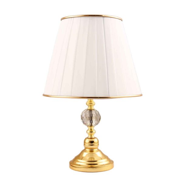 Accent Table Lamp with Fabric Tapered Lampshade Dlt