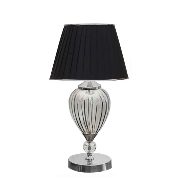Accent Table Lamp with Fabric Tapered Lampshade Jami